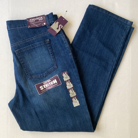 Gloria Vanderbilt Amanda Classic Fit Jeans Size 12 Short NWT Ultra Stretch - Picture 4 of 12